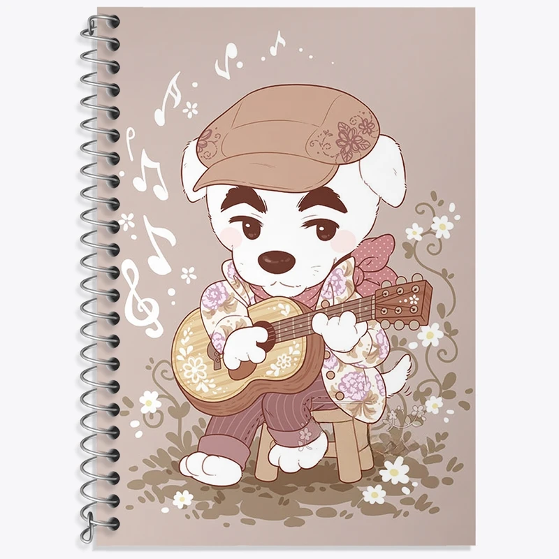 دفتر زبان 50 برگ خندالو مدل دو خط طرح بازی انیمال کراسینگ (Animal Crossing) کد 32645