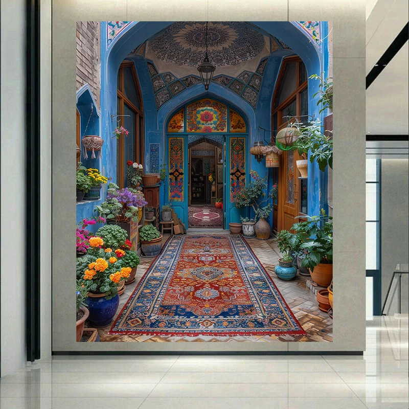 تابلو بوم طرح خانه سنتی مدل معماری ایرانی کد AR304322