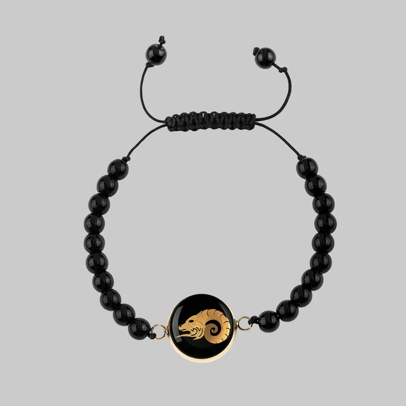 دستبند سنگی زنانه زرمان مدل نماد ماه فروردین CBM-O-B01