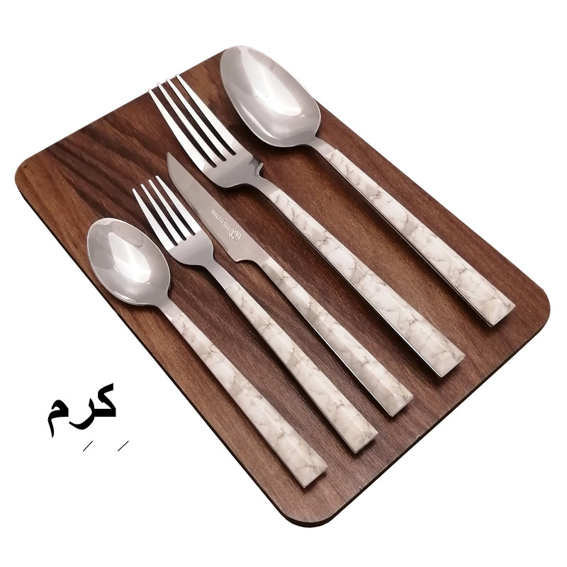 سرویس قاشق و چنگال 5 پارچه یک نفره ام جی مدل ماربل