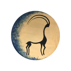 بشقاب دیوارکوب سفالی طرح گوزن کد g01