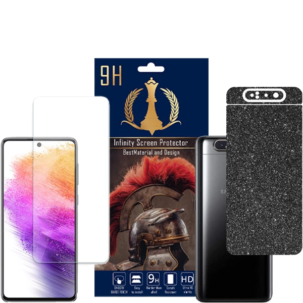  برچسب پوششی اینفینیتی مدل PRO MAX مناسب برای گوشی موبایل سامسونگ Galaxy A80 به همراه محافظ صفحه نمایش