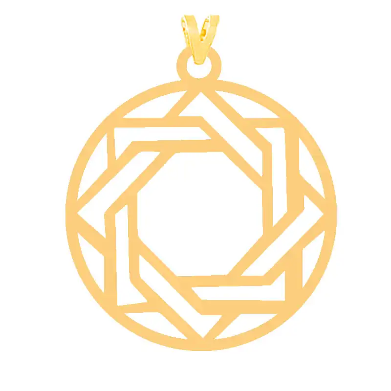 آویز گردنبند طلا 18 عیار زنانه کرابو مدل شکل هندسی Kr31592