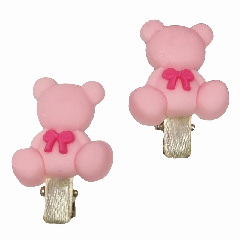 گیره مو دخترانه مدل خرس کد 112 مجموعه 2 عددی