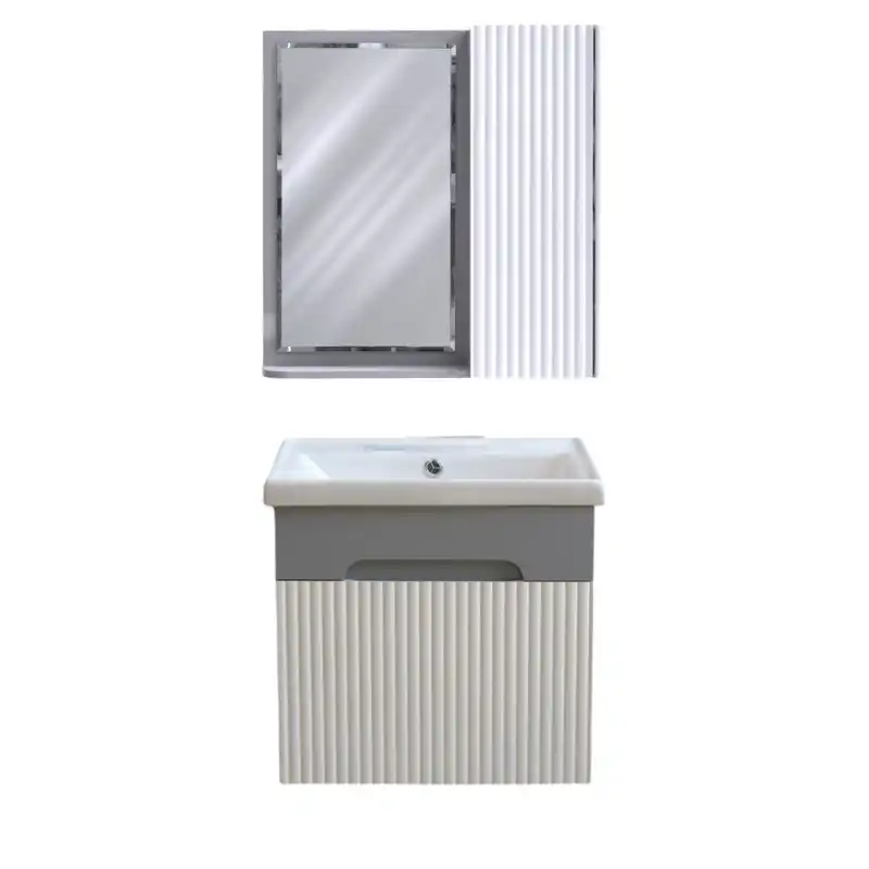 ست کابینت و روشویی بی اس سی مدل آنتیک همراه با آینه و باکس