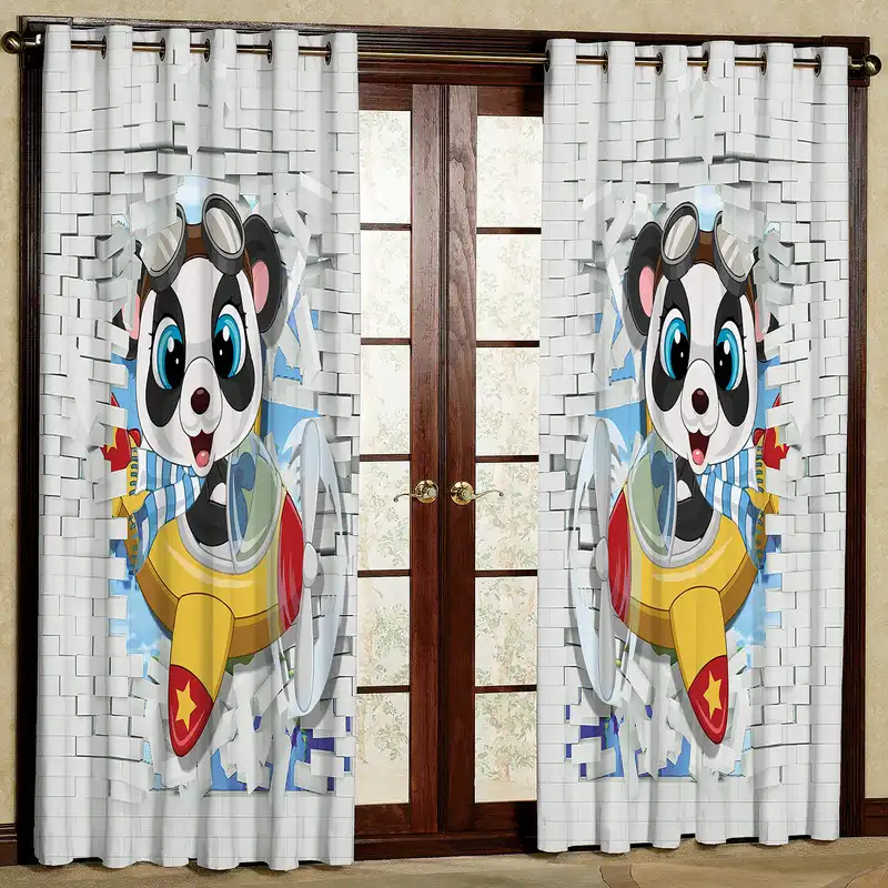 پرده مدل پاندا مخمل پانچی کد 2545 سایز 200x140 سانتی متر