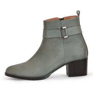 نیم بوت زنانه ایران طب مدل سحر زیپ دار رنگ طوسی