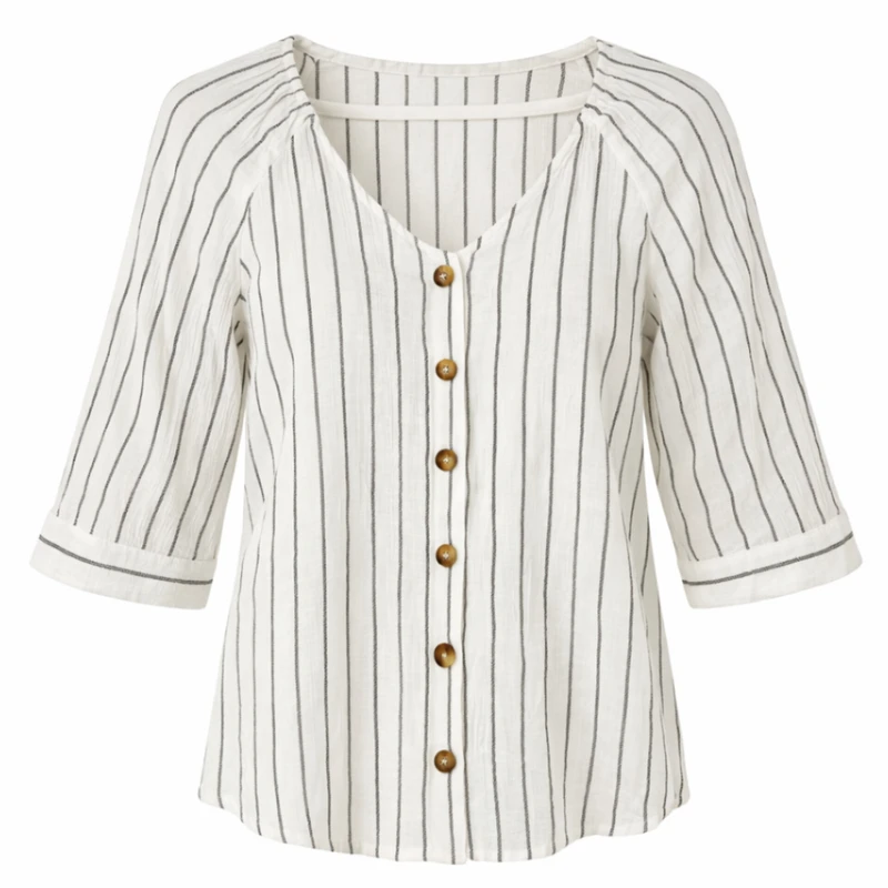 شومیز آستین سه ربع یقه هفت زنانه مدل 1058