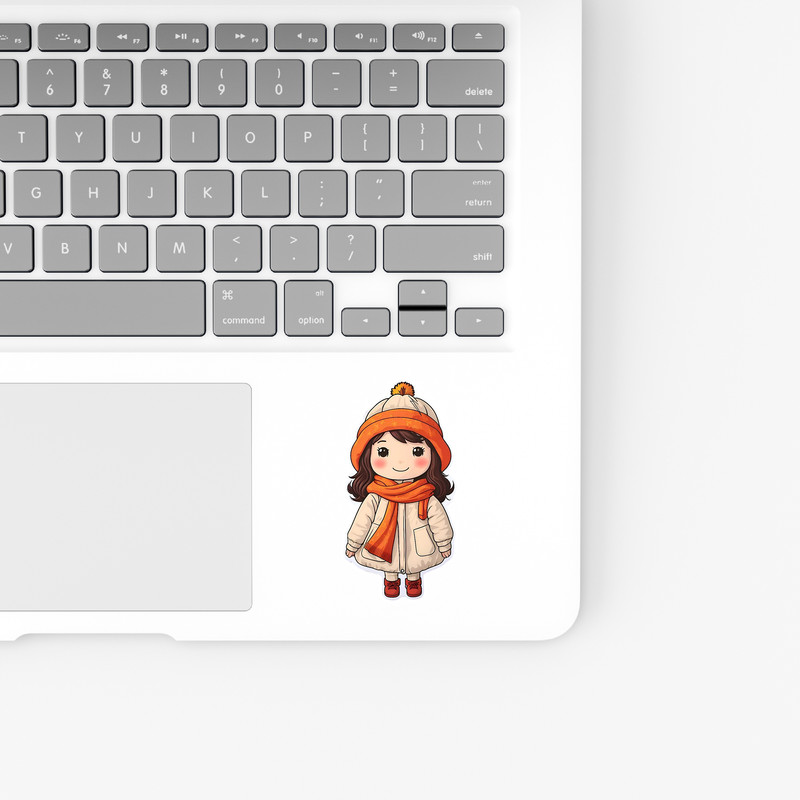 استیکر لپ تاپ و موبایل بووم طرح دختر بچه مدل Cute کد BG12