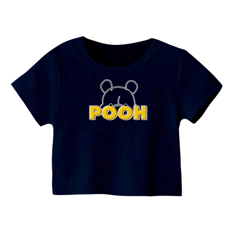 کراپ‌ تی‌شرت آستین کوتاه زنانه مدل پو کد 26