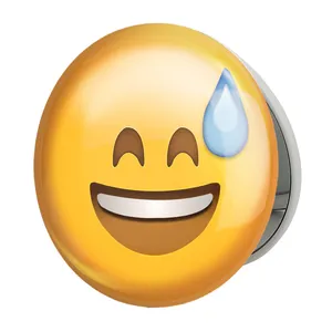 آینه جیبی خندالو طرح ایموجی مدل تاشو کد 24674 