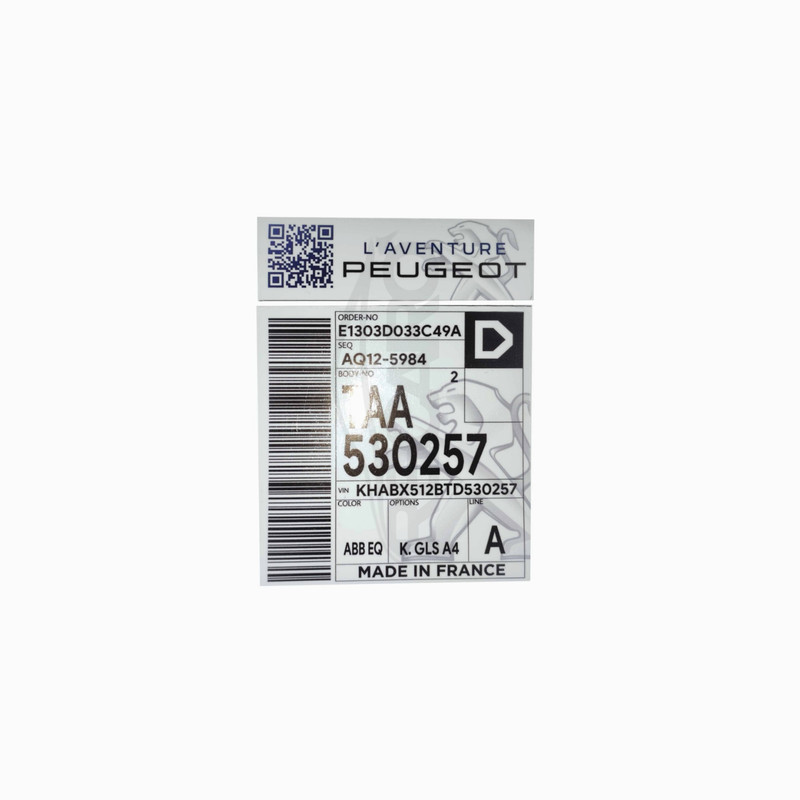 برچسب بدنه خودرو ریک آرو مدل peugeot