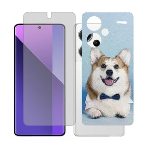 Glass Together model transparent Screen Protector Suitable for Xiaomi Redmi Note 13 Pro Plus Mobile Phone with Back cover sticker