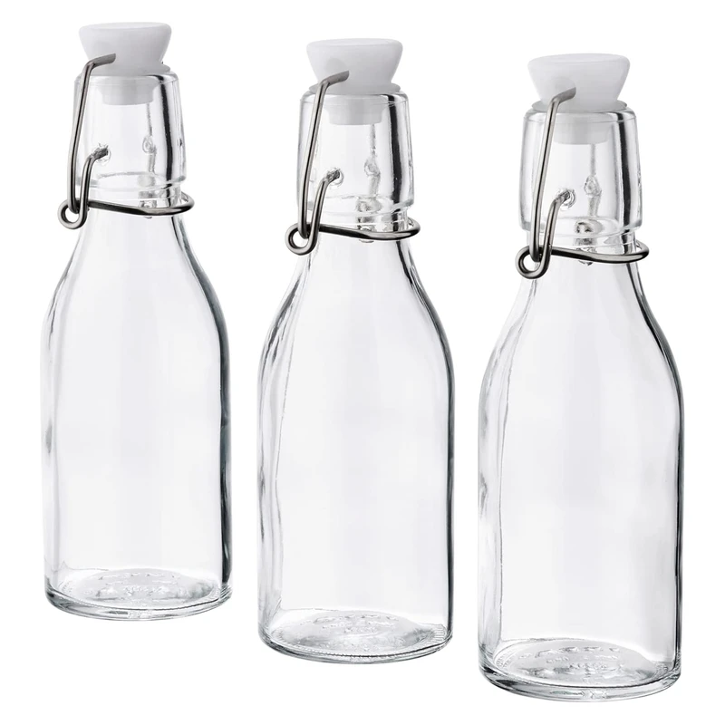 بطری ایکیا مدل KORKEN کد 804.763.34 گنجایش 150 میلی‌لیتر مجموعه 3 عددی