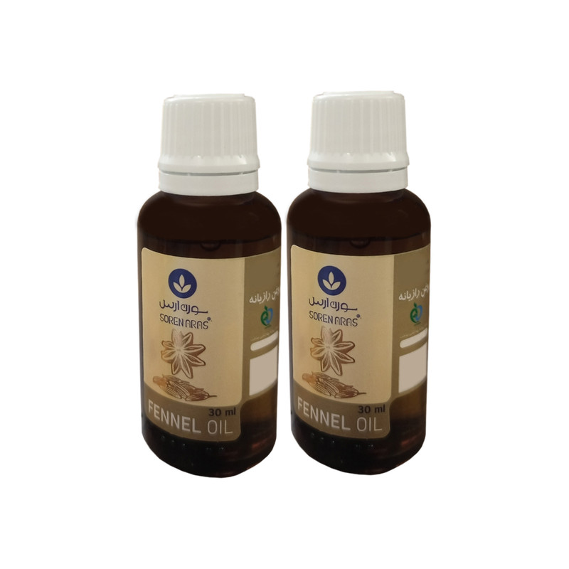 روغن بدن سورن ارس مدل رازیانه مناسب برای انواع پوست حجم 30 میلی لیتر بسته 2 عددی