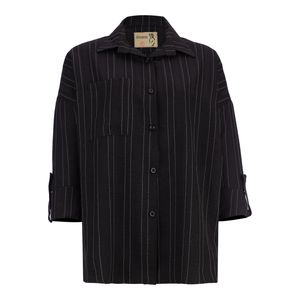 مانتو زنانه السانا مدل روبیتا کد 217401 رنگ مشکی