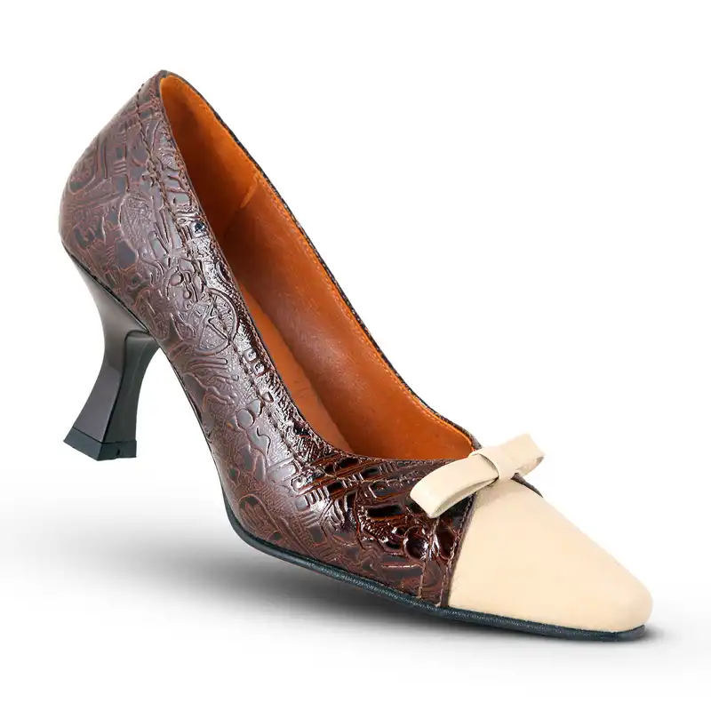 کفش زنانه چرم یلسان مدل کلوئه کد CLP-648-asl