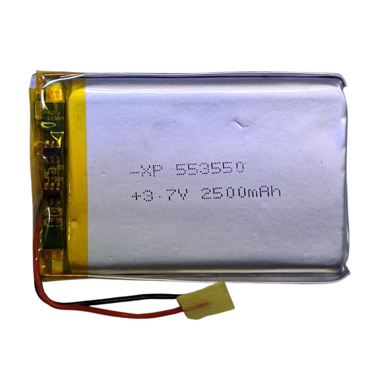 باتری لیتیومی قابل شارژ مدل XP-553550 ظرفیت 2500 میلی آمپر ساعت