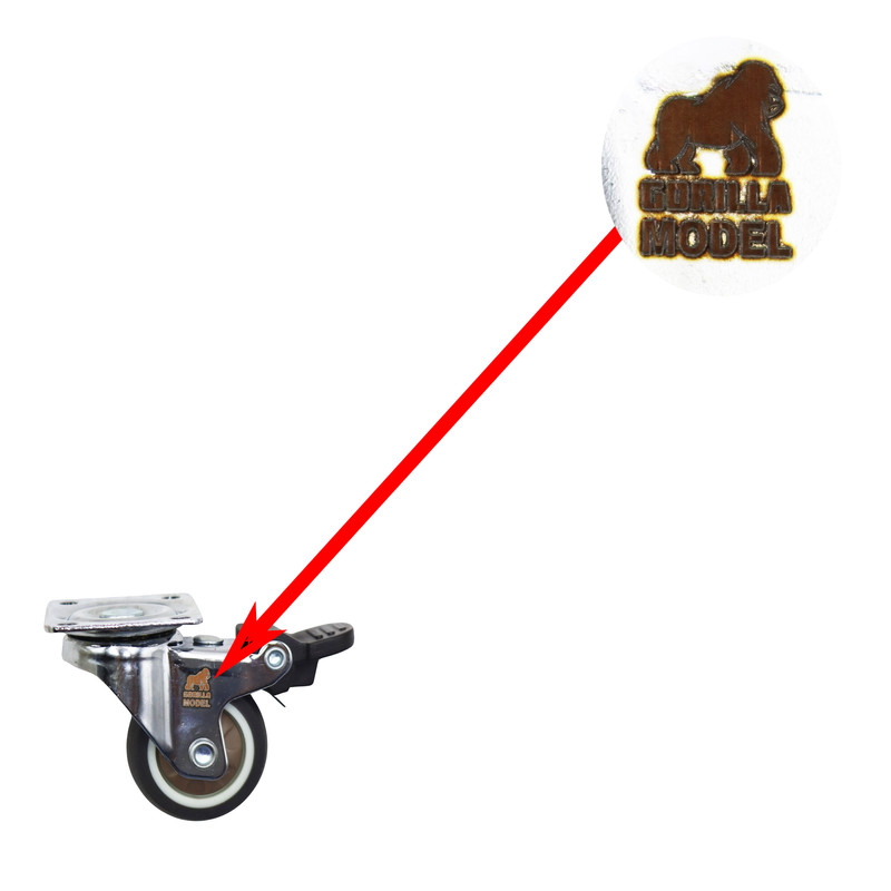 چرخ گردان کفی‌دار مدل ترمز دار کد YP-GARDAN-35MM