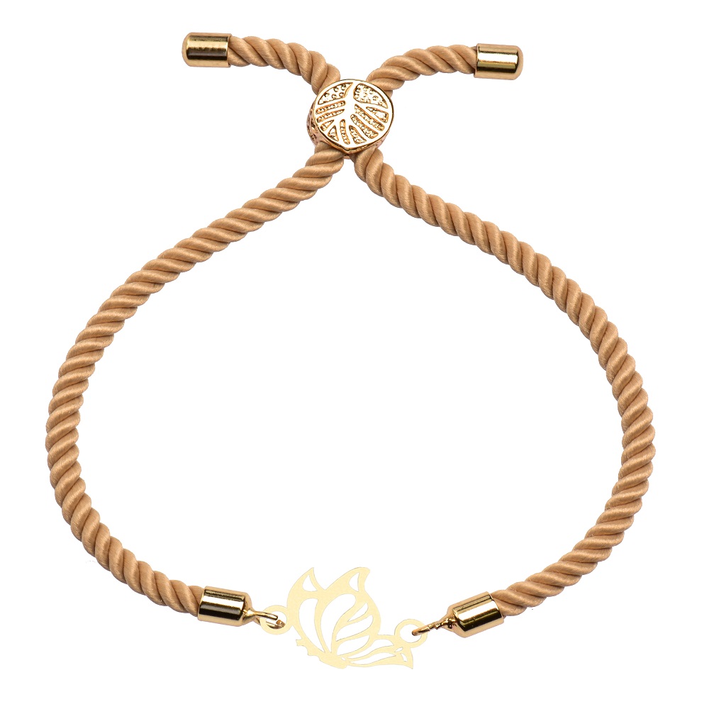 دستبند طلا 18 عیار زنانه کرابو طرح پروانه مدل kr10070
