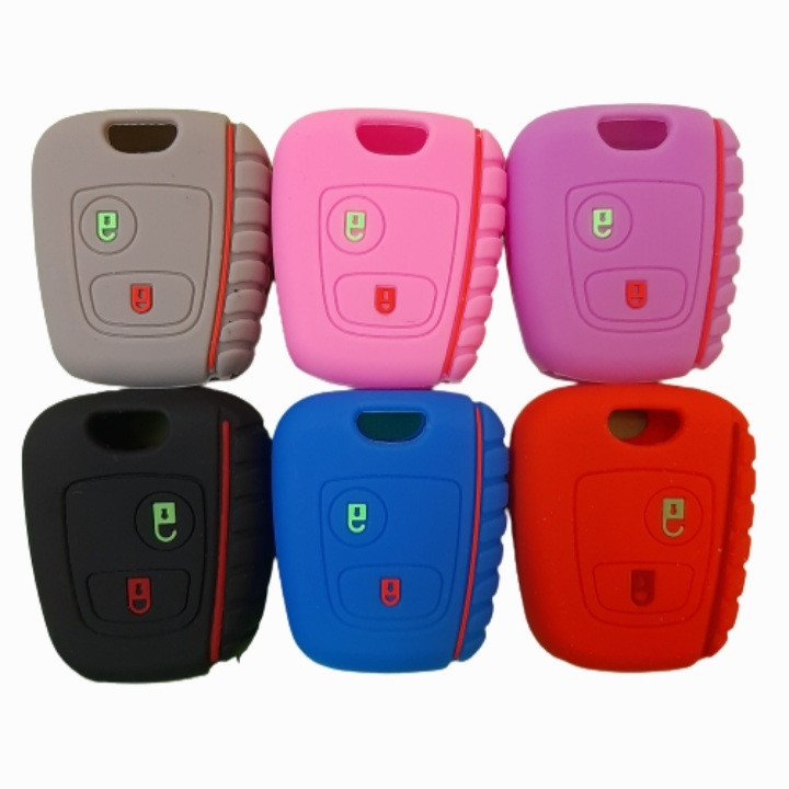 کاور سوییچ خودرو مدل آج دار ژله ایی فیت ریموت دو کلید مناسب برای پراید