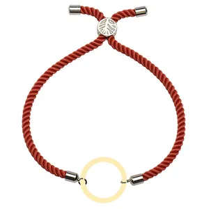 دستبند طلا 18 عیار زنانه الن نار مدل دايره 1582