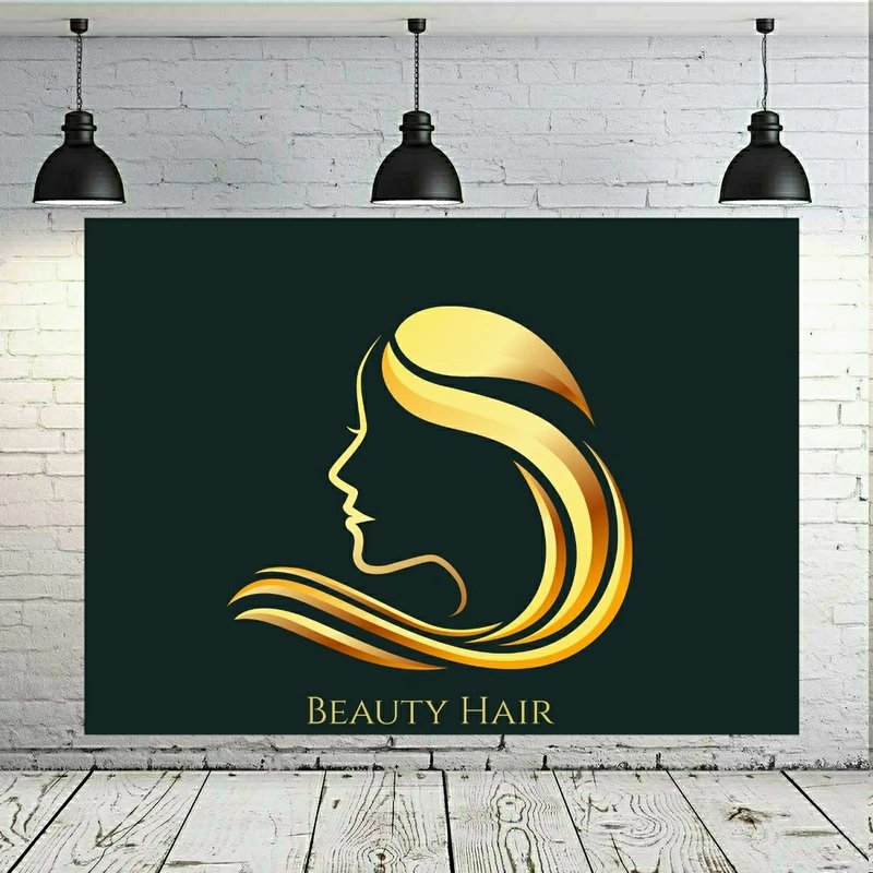 پوستر پارچه ای طرح آرایشگاه زنانه مدل لوگو ارایشگاه کد SDA1813