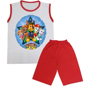 ست تاپ و شلوارک بچگانه مدل سگ نگهبان کد STb2029