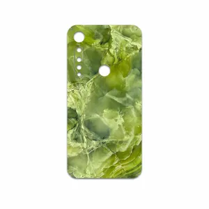 MAHOOT Green Crystal Marble Cover Sticker for Motorola One Vision Plus