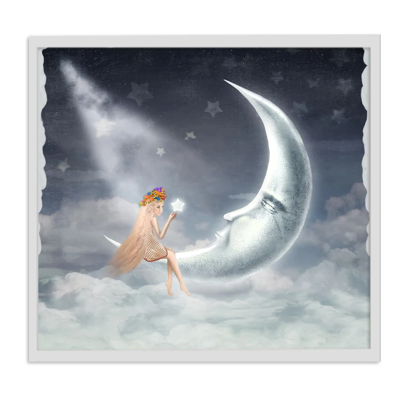 تابلو بکلیت طرح ماه و ستاره مدل W-s783