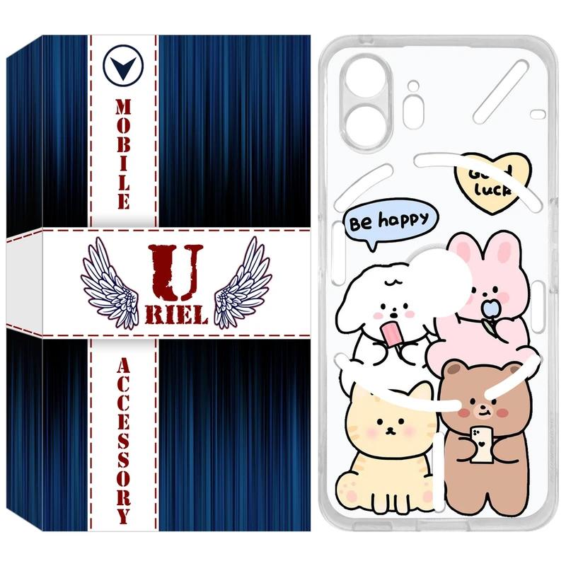 کاور یوریل مدل Clear کد 14 طرح خوشحال مناسب برای گوشی موبایل ناتینگ فون Nothing Phone 2