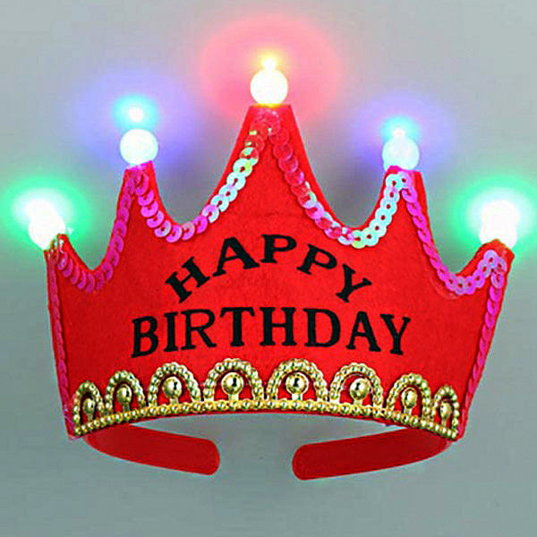 تاج تولد مدل HBD چراغدار