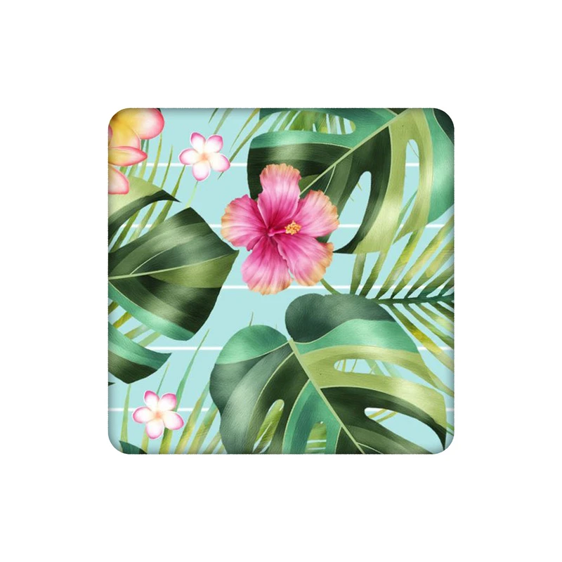 زیرلیوانی طرح پترن گل و گیاه برگ انجیری کد 4259177