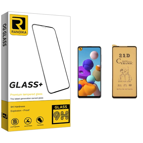 محافظ صفحه نمایش سرامیکی راندیکا مدل GLD مناسب برای گوشی موبایل سامسونگ Galaxy A21