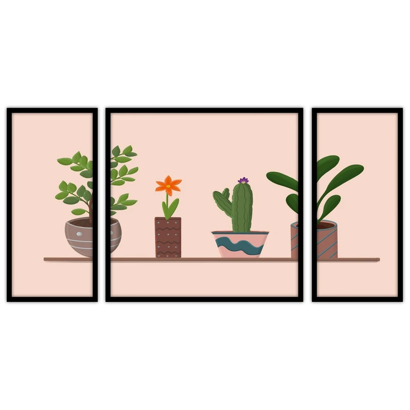 تابلو بکلیت طرح مینیمال و مدرن مدل B-bu3679 مجموعه 3 عددی