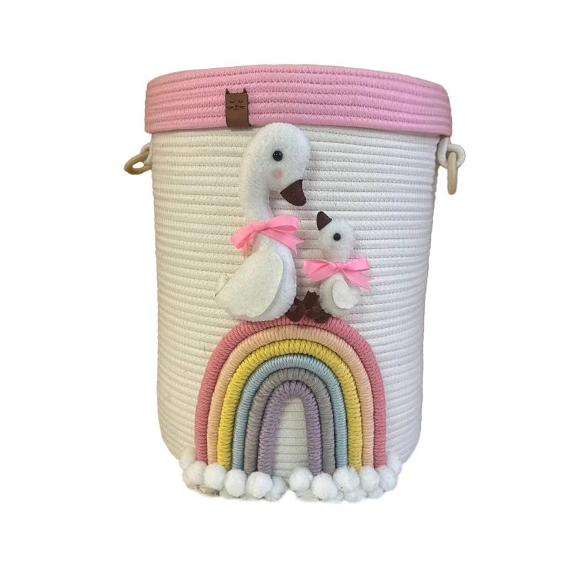 سبد اسباب بازی کودک مدل قو رنگین کمان کد ۴۰۳۰