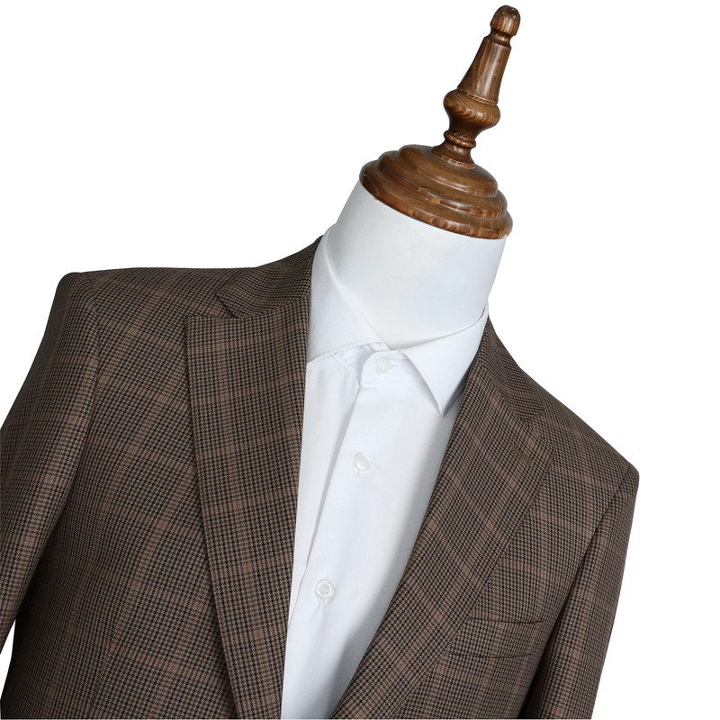 کت تک مردانه مدل یقه انگلیسی چهارخانه عالیجناب slim fit کد 210444.2