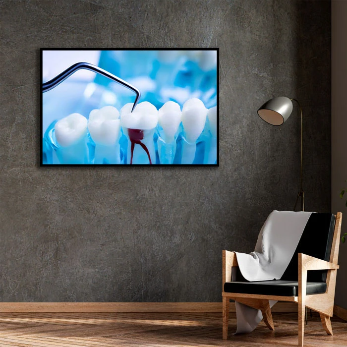 تابلو بکلیت طرح دندانپزشکی مدل B-D2118 فریم مشکی