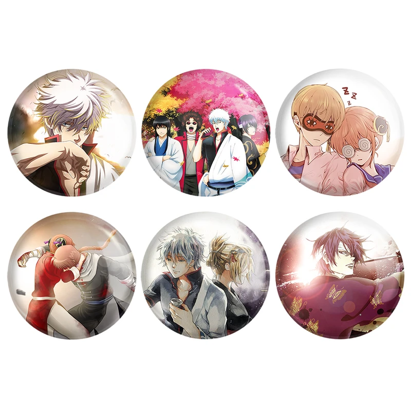 مگنت خندالو طرح انیمه Gintama کد 579B مجموعه 6 عددی