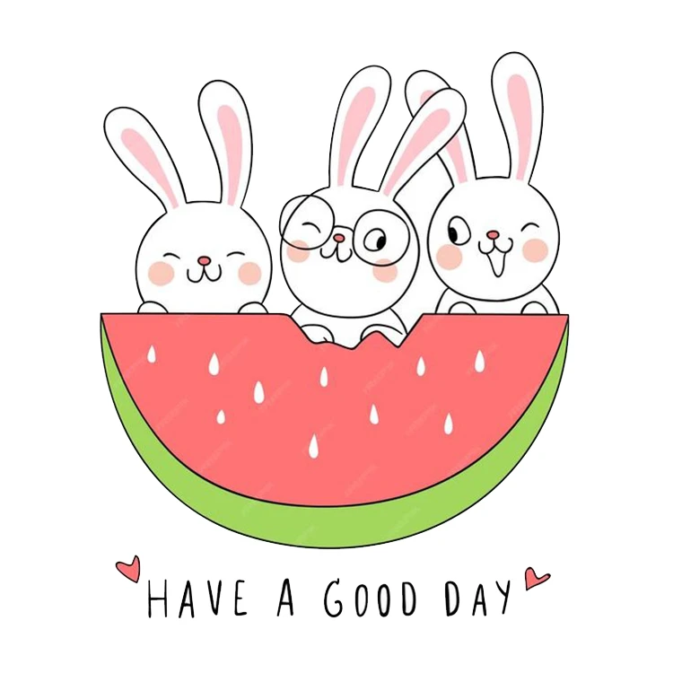 استیکر پارچه و لباس پاد آفرین مدل خرگوش های کیوت کد 639