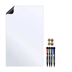 تخته وایت‌برد مغناطیسی هوم اند فریج مدل BASIC 9A سایز 40x25 سانتی‌متر به همراه ماژیک و مگنت مجموعه 9 عددی