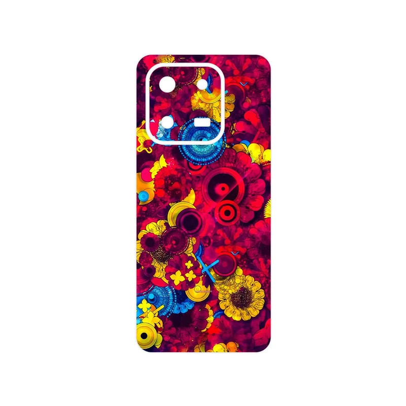 برچسب پوششی ماهوت مدل Vector Flower Garden Digital Art مناسب برای گوشی موبایل آنر X7d 4G