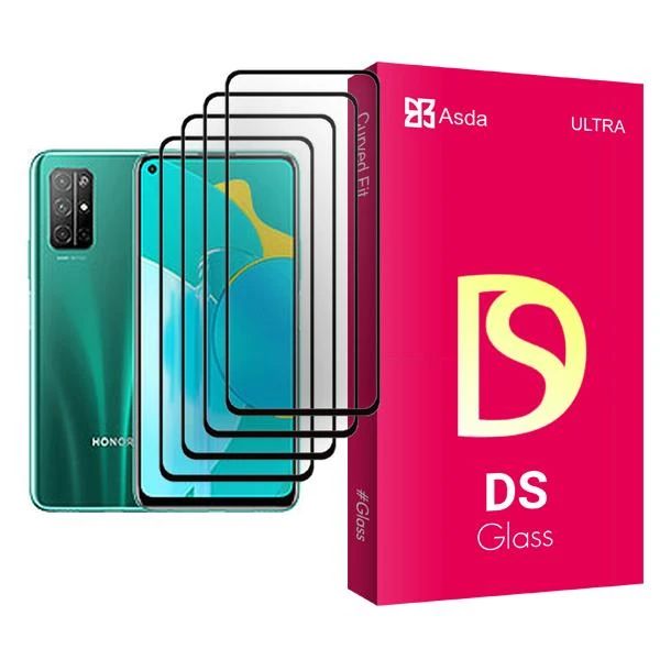 محافظ صفحه نمایش آسدا مدل DS Glass MIX004 مناسب برای گوشی موبایل آنر 30S بسته چهار عددی