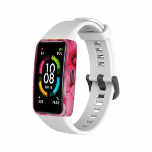 MAHOOT Pink-Flower Cover Sticker for Huawei band 6 Smartwatch