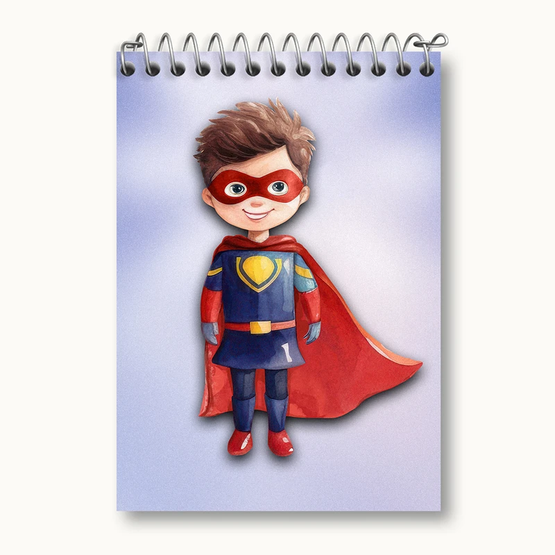دفتر یادداشت 50 برگ خندالو طرح پسر سوپرمن کد N2204
