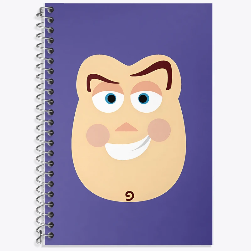 دفتر زبان 50 برگ خندالو مدل دو خط طرح باز لایتر داستان اسباب بازی (Toy Story) کد N5217