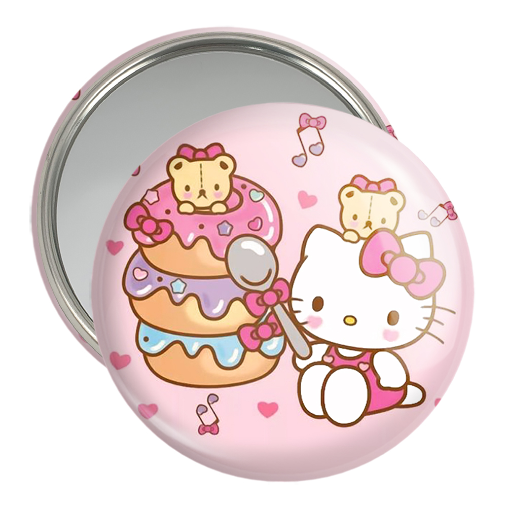 آینه جیبی خندالو مدل هلو کیتی Hello Kitty  کد 2499