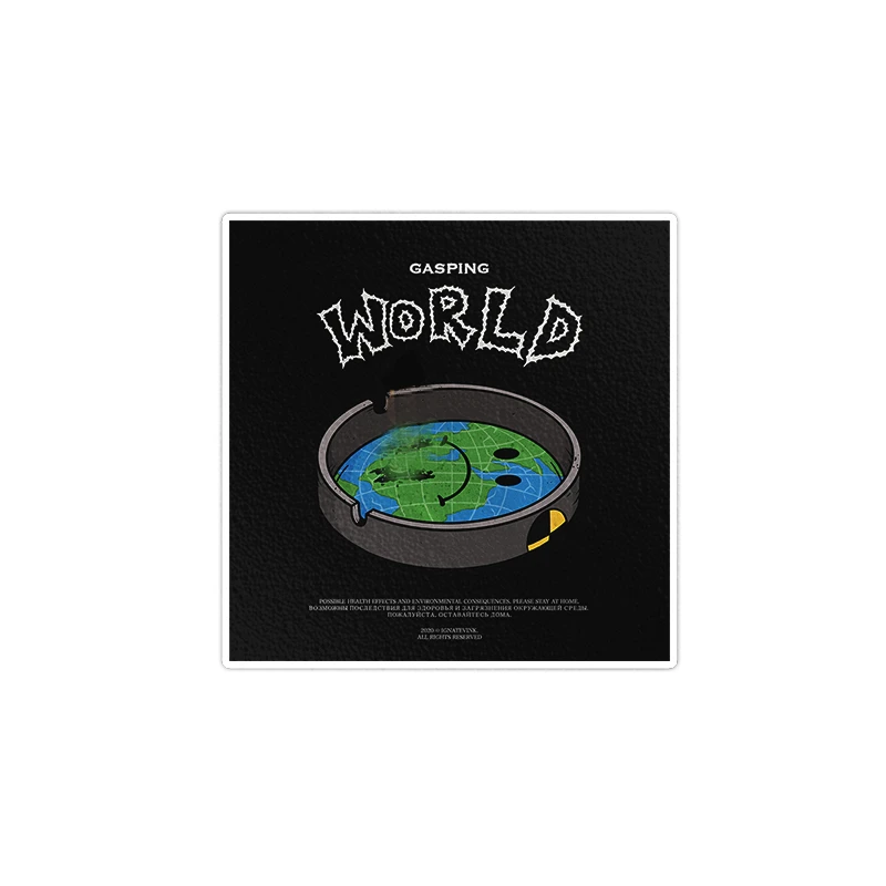     استیکر لپ تاپ ویندی دیزاین طرح world مدل vindi1014