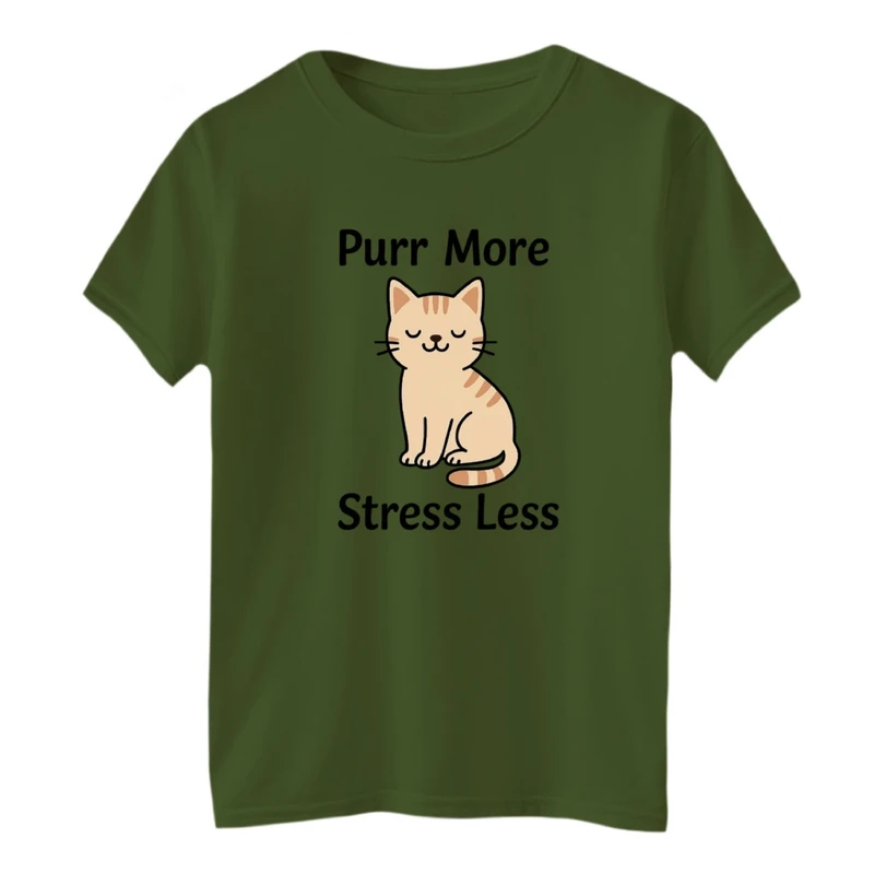 تی‌شرت لانگ آستین کوتاه بچگانه مدل گربه ریلکس