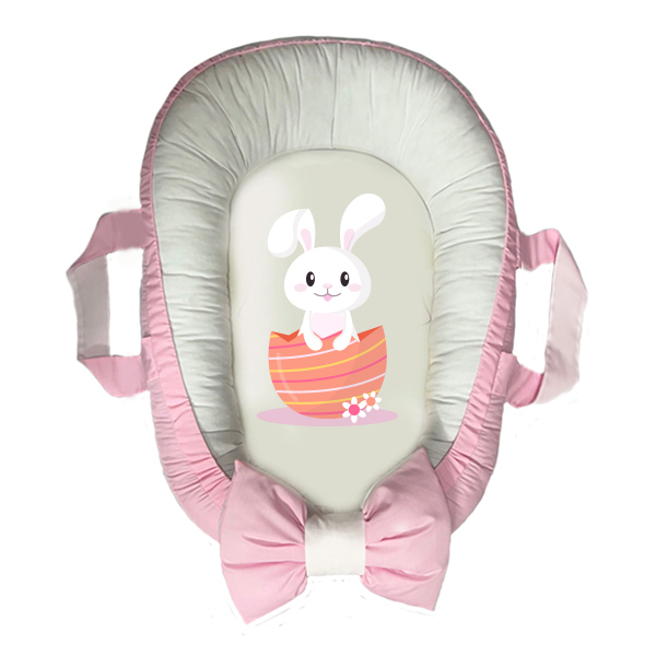 سرویس خواب سه تکه نوزاد مدل گارد محافظ دار طرح خرگوش کد 039